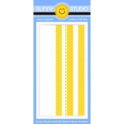 Sunny Studio Die - Slimline Basic Borders